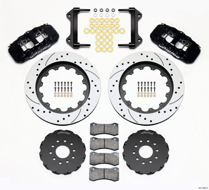 Wilwood AERO6 Front Hat Kit 15.00in Drilled - 1997-2004 Chevrolet Corvette C5/Z06 (140-13903-D)