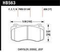Hawk Performance HP+ Front Brake Pads HB563N.656 - Dodge Magnum SRT8, Challenger SRT8, Chrysler 300C SRT8