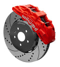 Wilwood SX6R Front Big Brake Kit 15in Lug Drive Slotted Rotors Red with Lines - 2010-2014 Chevrolet Camaro SS