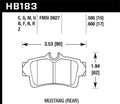 Hawk ER-1 HB183D.585 Rear Race Brake Pads - 1995-2004 Ford Mustang Cobra 4.6L