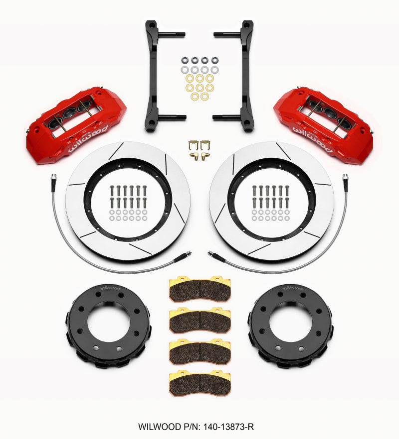 Wilwood TX6R Front Big Brake Kit 15.00in x 1.50 Rotors Red - GM 2500 HD Truck/SUV (140-13873-R)