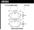 Hawk Performance HP Plus Street Front Brake Pad Set HB560N.677 - 2005-2006 Mini Cooper S JCW R53 and 2007+ R56 Cooper S