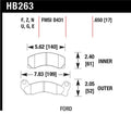 Hawk Performance HB263N.650 HP+ Street Brake Pads