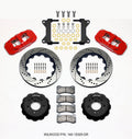 Wilwood AERO6 Front Big Brake Kit 14.00 Inch Drilled Rotors Red - 1963-1987 Chevrolet C10 with Pro Spindles