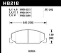 Hawk ER-1 Organic Front Brake Pads - 1985 Honda Accord 1.8 Base