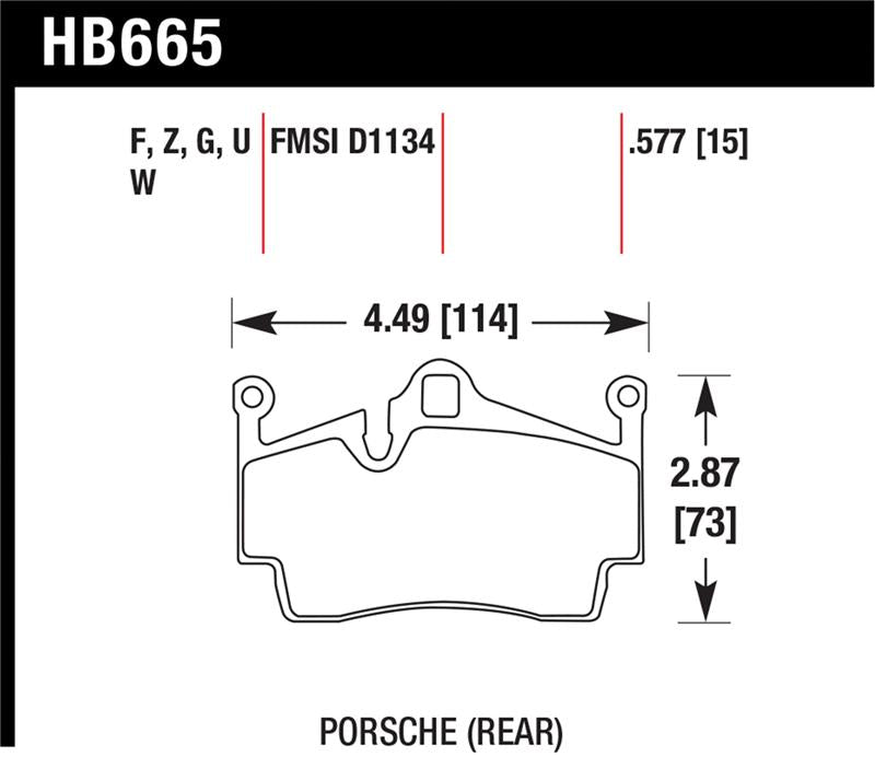 Hawk Performance DTC-70 Rear Race Brake Pads - 2005-2016 Porsche Boxster / 2007-2014 Porsche Cayman
