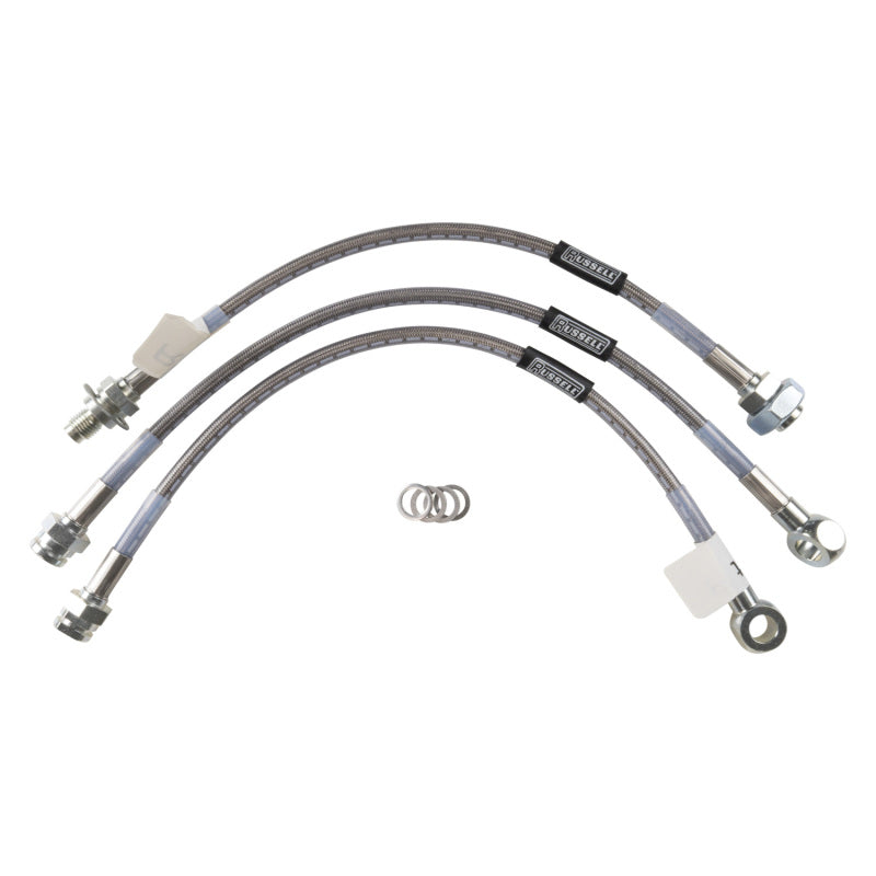 Russell Performance Stainless Braided Brake Line Kit 692330 - 1967-1968 Pontiac GTO with 1969-1972 Front Disc Swap