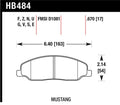 Hawk Performance HP+ Front Brake Pads HB484N.670 - 2005-2010 Ford Mustang GT & V6, 2007-2008 Shelby GT