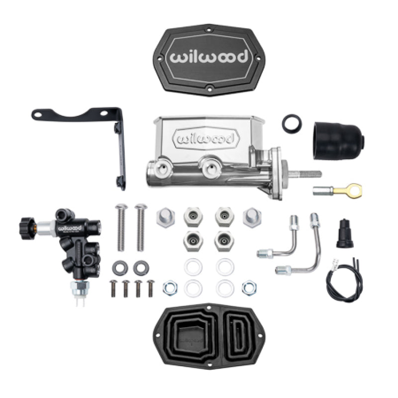 Wilwood Compact Tandem Aluminum Master Cylinder 261-17319-P - 1.00in Bore, Chrome P-coat, Mopar