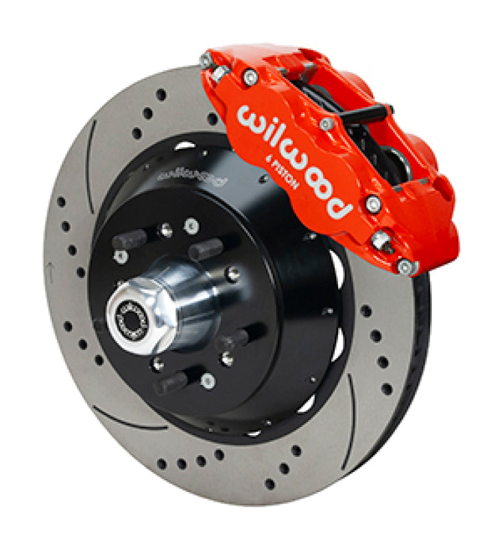 Wilwood FNSL6R Front Big Brake Kit 14in Drilled Rotor Red - 1957-1967 Ford F100 Truck