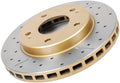 DBA Street Series X-Gold Drilled and Slotted Front Brake Rotor DBA2536X - 2007-2017 Jeep Wrangler
