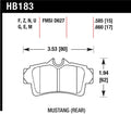 Hawk Performance Ceramic Rear Brake Pads HB183Z.660 - 1994-2004 Ford Mustang
