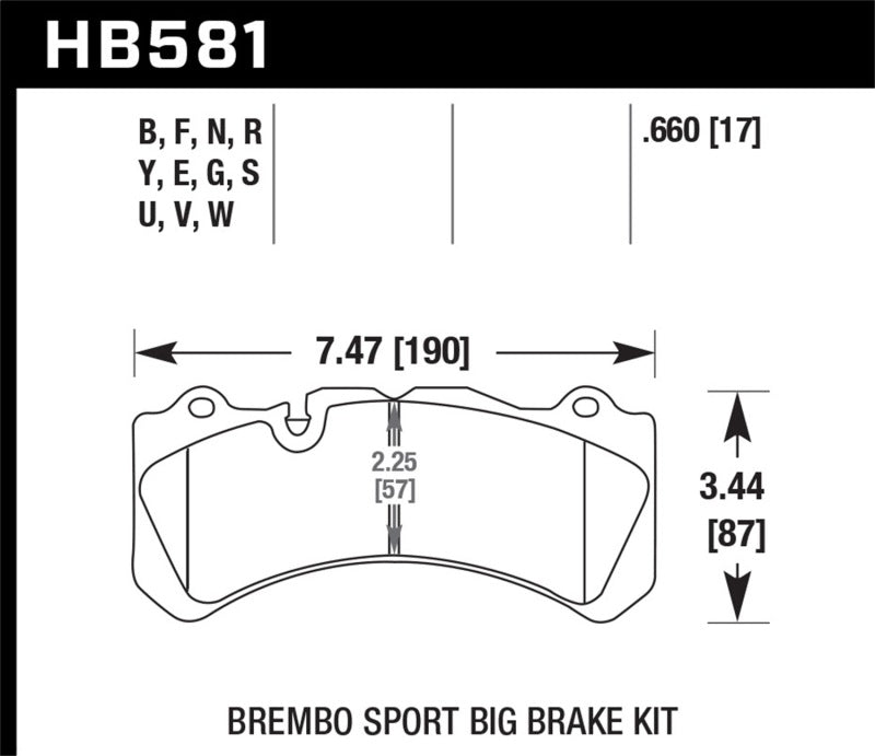 Hawk ER-1 Front Brake Pad Set - 2017-2018 Volvo S60 2.0L Polestar