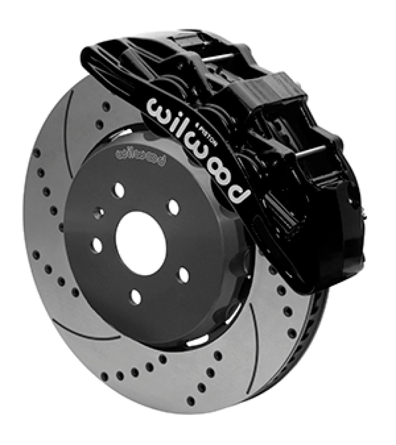 Wilwood SX6R Front Big Brake Kit 15in Slotted and Drilled Rotors Black - 2010-2014 Chevrolet Camaro SS