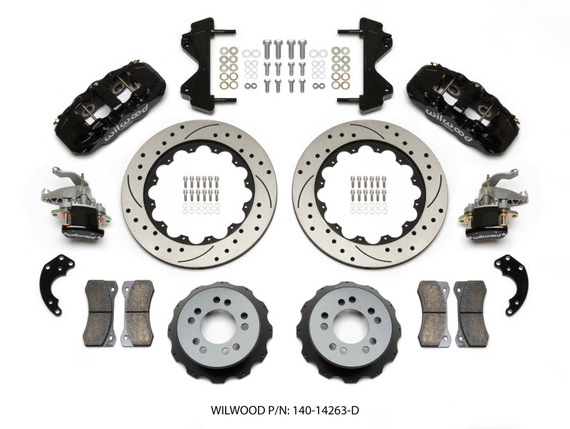 Wilwood AERO4-MC4 Rear Brake Kit 14in Drilled Rotor - Currie Pro-Tour Floater