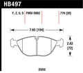 Hawk HB497Z.776 Performance Ceramic Front Brake Pads - Audi TT Quattro / VW Golf R32