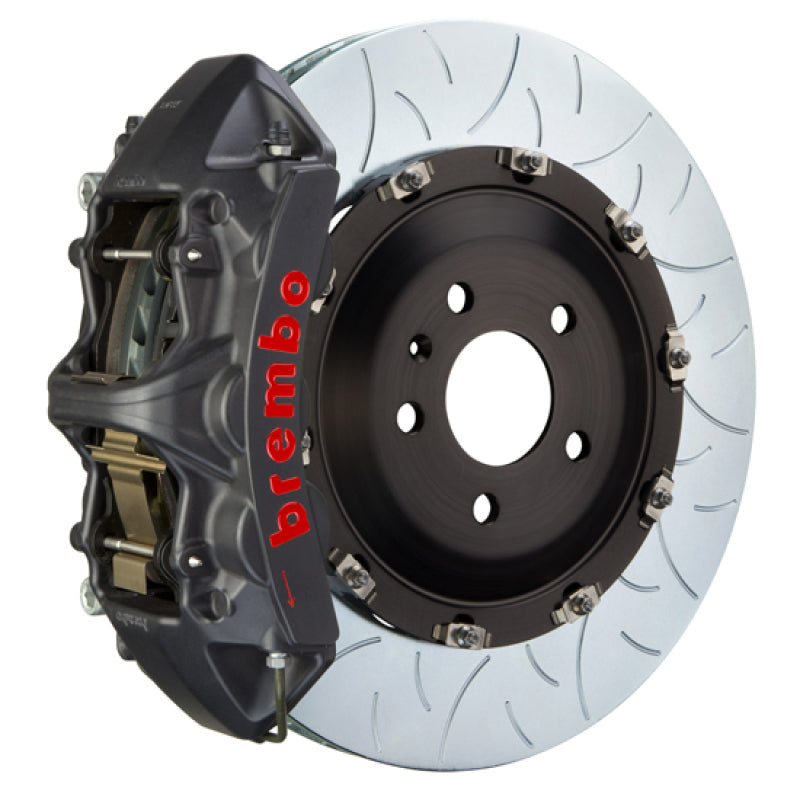 Brembo 1N3.9003AS GT-S Front Big Brake Kit 6-Piston 380x34 2-Piece Slotted Type 3 Rotors Black Anodized - 2008-2013 BMW M3, 2011-2012 1M