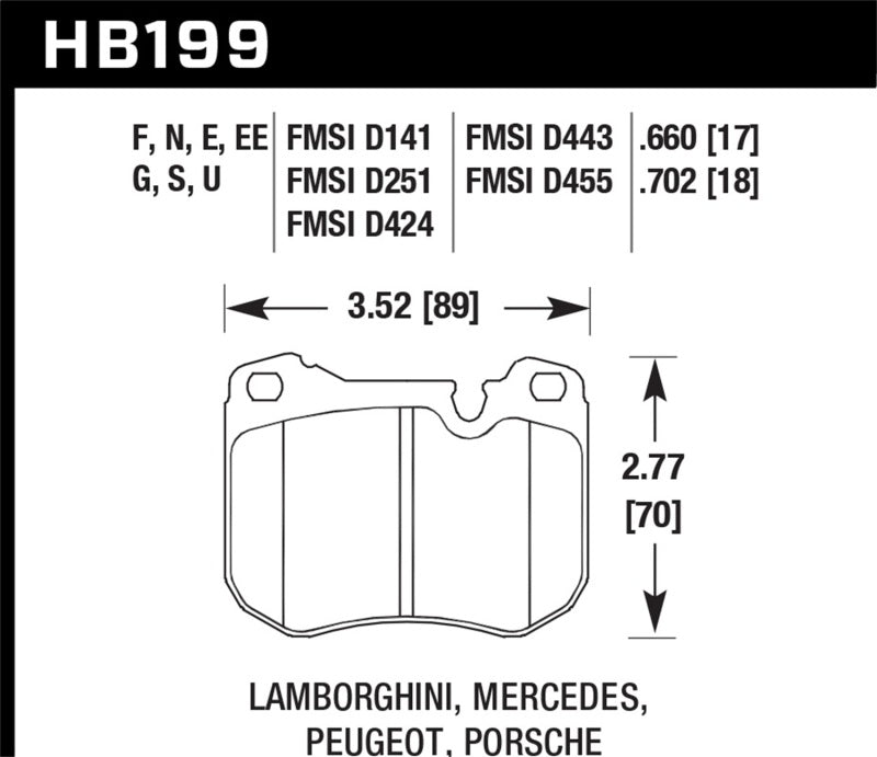 Hawk Performance HPS 5.0 Front Brake Pads - 1988-1989 Porsche 944 Turbo