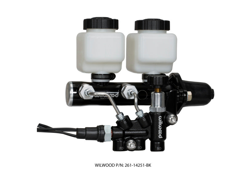 Wilwood Remote Tandem Master Cylinder Kit - 1in Bore, Black - 261-14251-BK