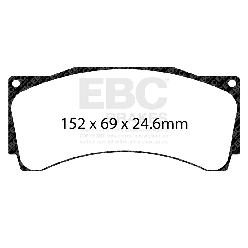 EBC Racing SR-11 Sintered Race Brake Pads DP8080.24SR11 - Alcon CAR89 Caliper, 25mm Pad Thickness