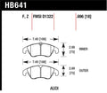 Hawk Performance Ceramic Street Front Brake Pad Set - Audi A4 Quattro / Quattro