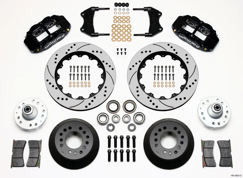 Wilwood Superlite 6R Forged Front Big Brake Kit 14.00in Drilled Rotor - WWE Pro Spindle Radial Mount