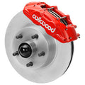Wilwood 140-16801-R D11 Brake Kit 11.29 in. Vented Rotors, Flex Lines, Red - 1965-1967 Ford Mustang