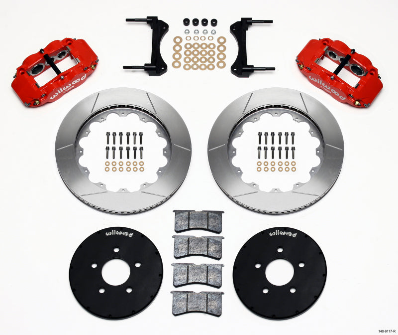 Wilwood 140-9117-R Forged Narrow Superlite 6R Front Big Brake Kit 14in Rotors Red - 1994-2004 Ford Mustang 5-Lug