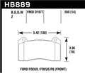 Hawk HB889U.550 DTC-70 Race Front Brake Pads - 2017 Ford Focus