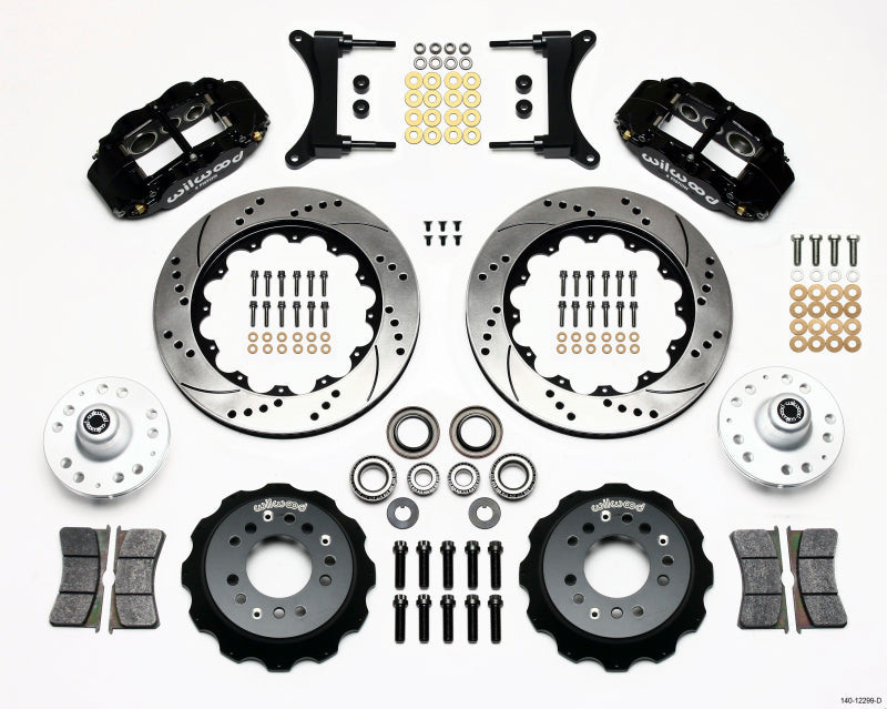 Wilwood Superlite 6R Forged Front Big Brake Kit 14.00in Vented Drilled Rotor - GM G-Body 140-12299-D