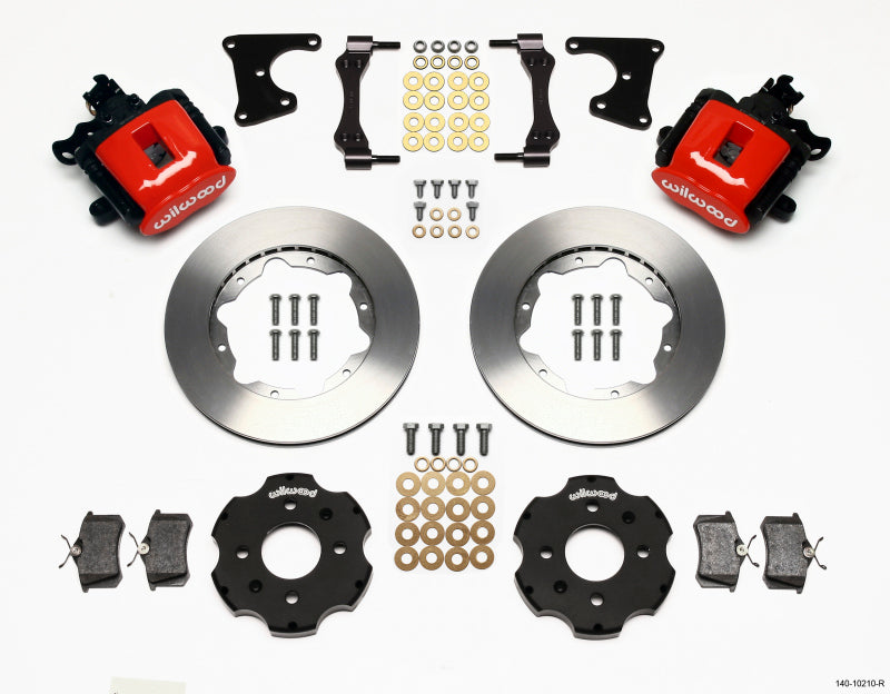 Wilwood CPB Rear Brake Kit 140-10210-R 11.00 in Rotors, Red - Honda Civic / Acura Integra Drum Rear, 2.71 in Hub Offset
