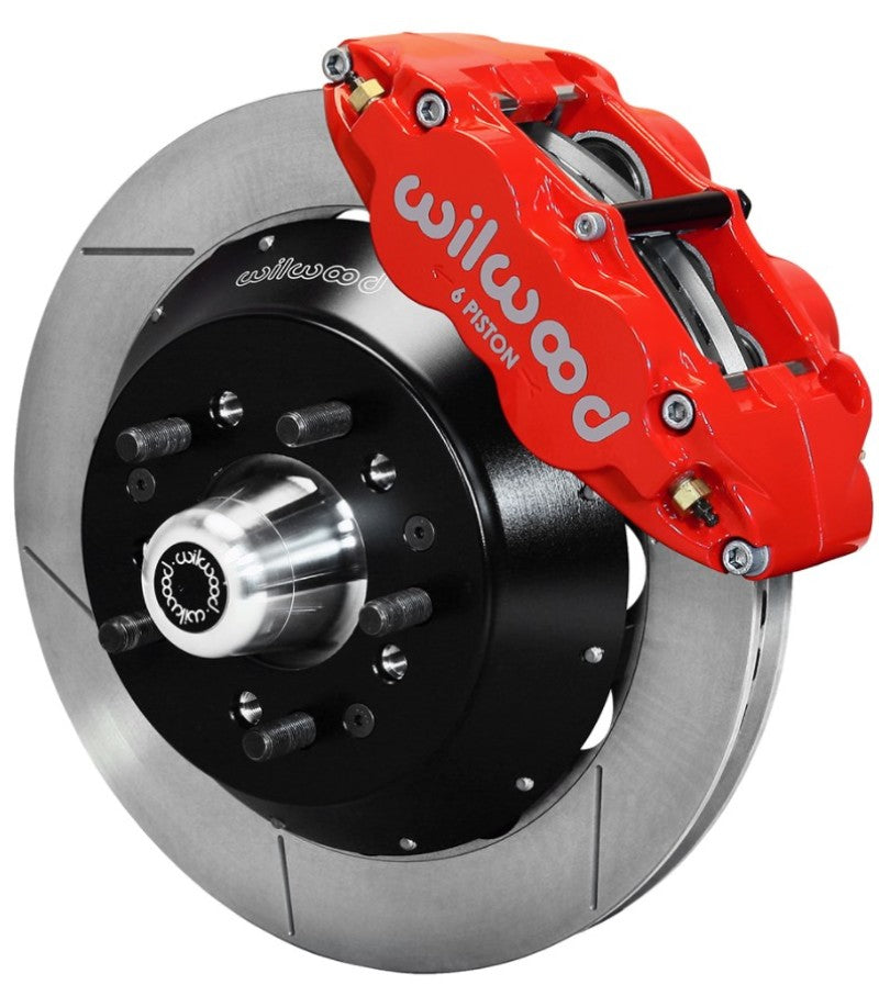 Wilwood Narrow Superlite 6R Dust-Seal Front Big Brake Kit 14in Red - Wilwood ProSpindle (140-15410-R)