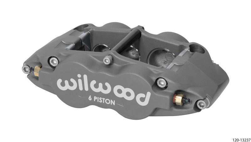 Wilwood Forged Superlite 6R Right Hand Brake Caliper 120-13237 - 1.62/1.12/1.12 in Pistons, 0.81 in Rotor
