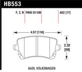 Hawk Performance HB553Z.652 Ceramic Street Brake Pad Set - Quiet, Ultra-Low Dust