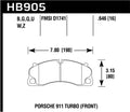Hawk Performance HB905D.646 ER-1 Front Brake Pad Set - 2017-2020 Porsche 911
