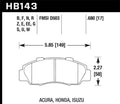 Hawk ER-1 Front Brake Pads - 1997-1998 Acura CL 3.0L Base