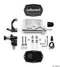 Wilwood Compact Tandem Master Cylinder 7/8in Bore with RH Pushrod Bracket and Valve - Ball Burnished 261-15659-P