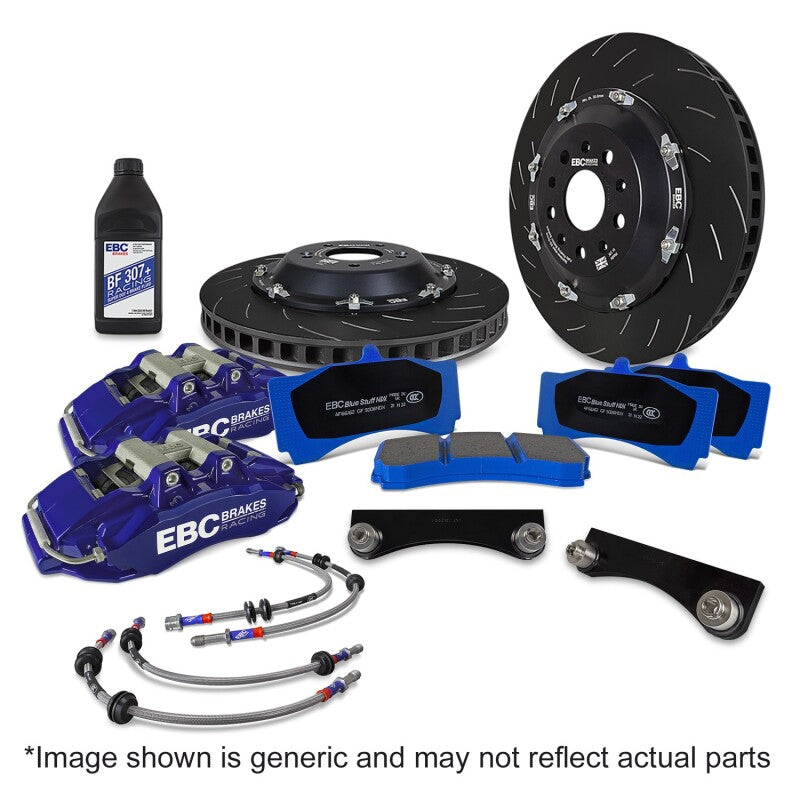 EBC Racing Blue Apollo-6 Front Big Brake Kit 380mm Rotors - Tesla Model 3 and Model Y