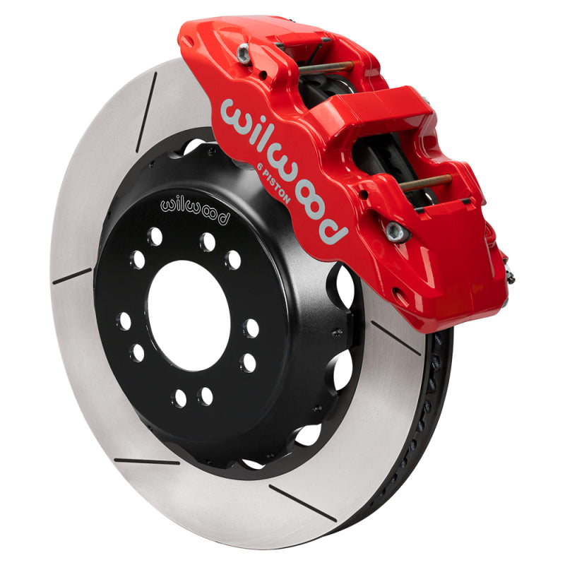 Wilwood Aero6 Front Big Brake Kit 14in Slotted Rotor Red - 140-18367-R