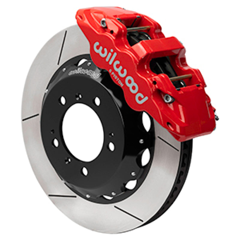 Wilwood Aero6 Front Brake Kit 14in Slotted Rotor Red - 1999-2012 Porsche 911 (996/997)