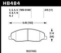 Hawk Performance HB484D.670 ER-1 Front Brake Pads - 2010 Ford Mustang 4.0L