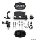 Wilwood Compact Tandem Master Cylinder 1in Bore with RH Bracket and Valve - Black 261-15661-BK