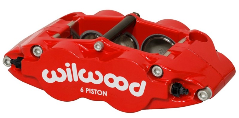 Wilwood Superlite FNSL6R-DS Dust-Seal Six-Piston Caliper, Left, Red, 1.10in Rotor