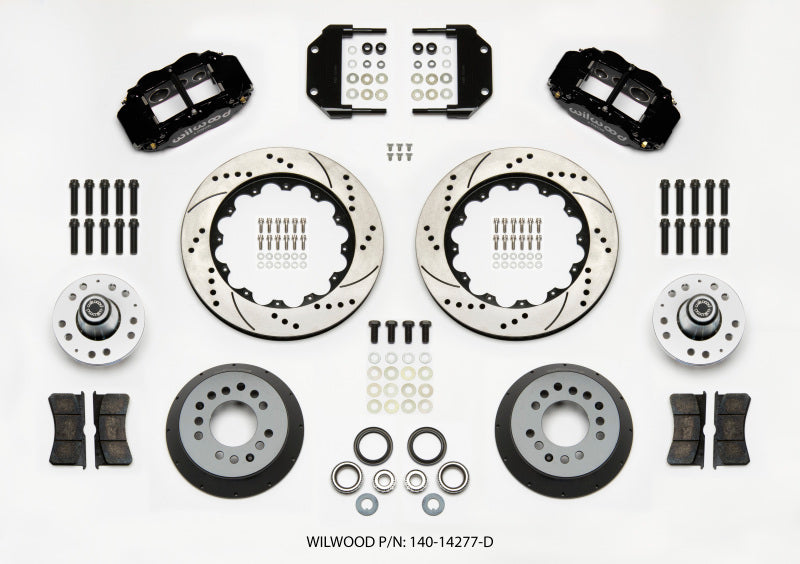 Wilwood Narrow Superlite 6R Front Big Brake Kit, 14.00in Drilled Rotor, 6-Piston - Magnum Force Drop Spindle
