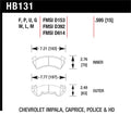 Hawk DTC-70 Front Race Brake Pads HB131U.595 - Chevy C20/C2500/C30 Pickup