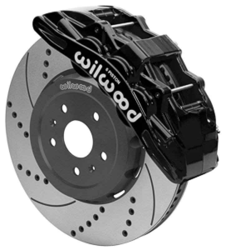 Wilwood SX6R Dynamic Front Big Brake Kit 15in Drilled and Slotted Rotors Black - 2020+ Chevrolet C8 Corvette