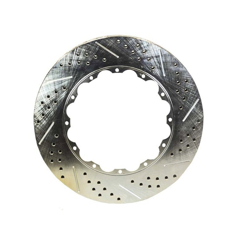 Baer Brakes 6910144 11.9 x 1.28 in 2-Piece Left-Hand Replacement Rotor Ring - Slotted, Drilled, Zinc