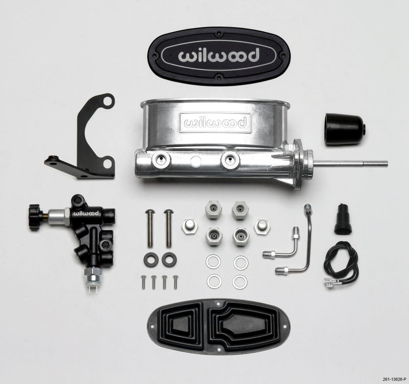 Wilwood 261-13626-P Tandem Master Cylinder Kit - 15/16in Bore, Ball Burnished, with Pushrod