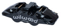 Wilwood Aero4-DS Forged 4-Piston Caliper 120-14440-BK - Black, 1.12 in Pistons, 1.10 in Rotor