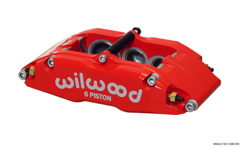 Wilwood Superlite BNSL6 6-Piston Brake Caliper 120-13382-RD - Right Rear, Red